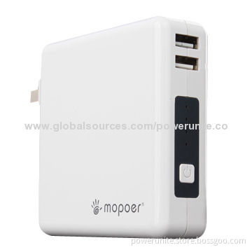 8,200mAh AC/External Portable Battery Charger for Mobile Phones with 110-240V AC/0.3A Input